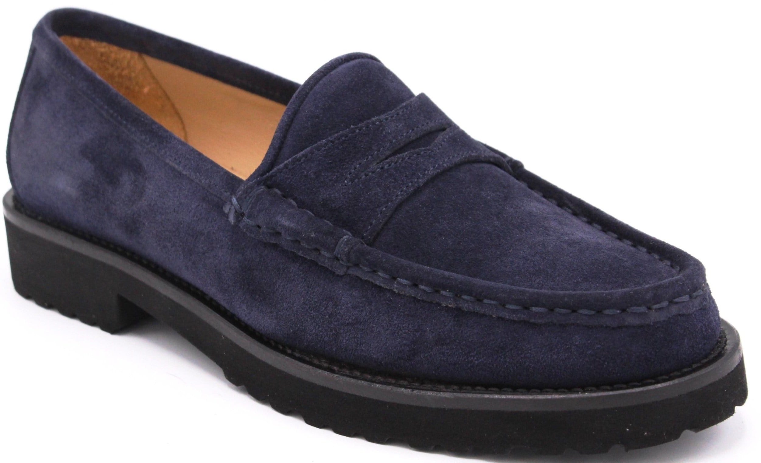 navy suede