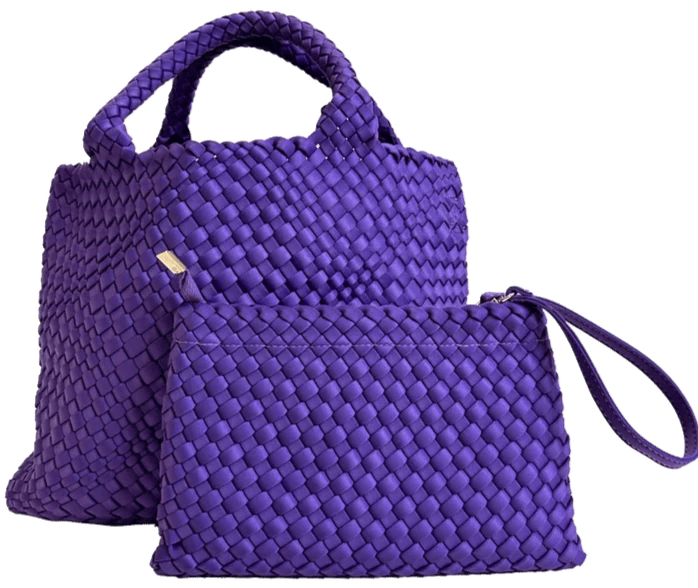 Lilly Chartreuse | Woven Neoprene Tote