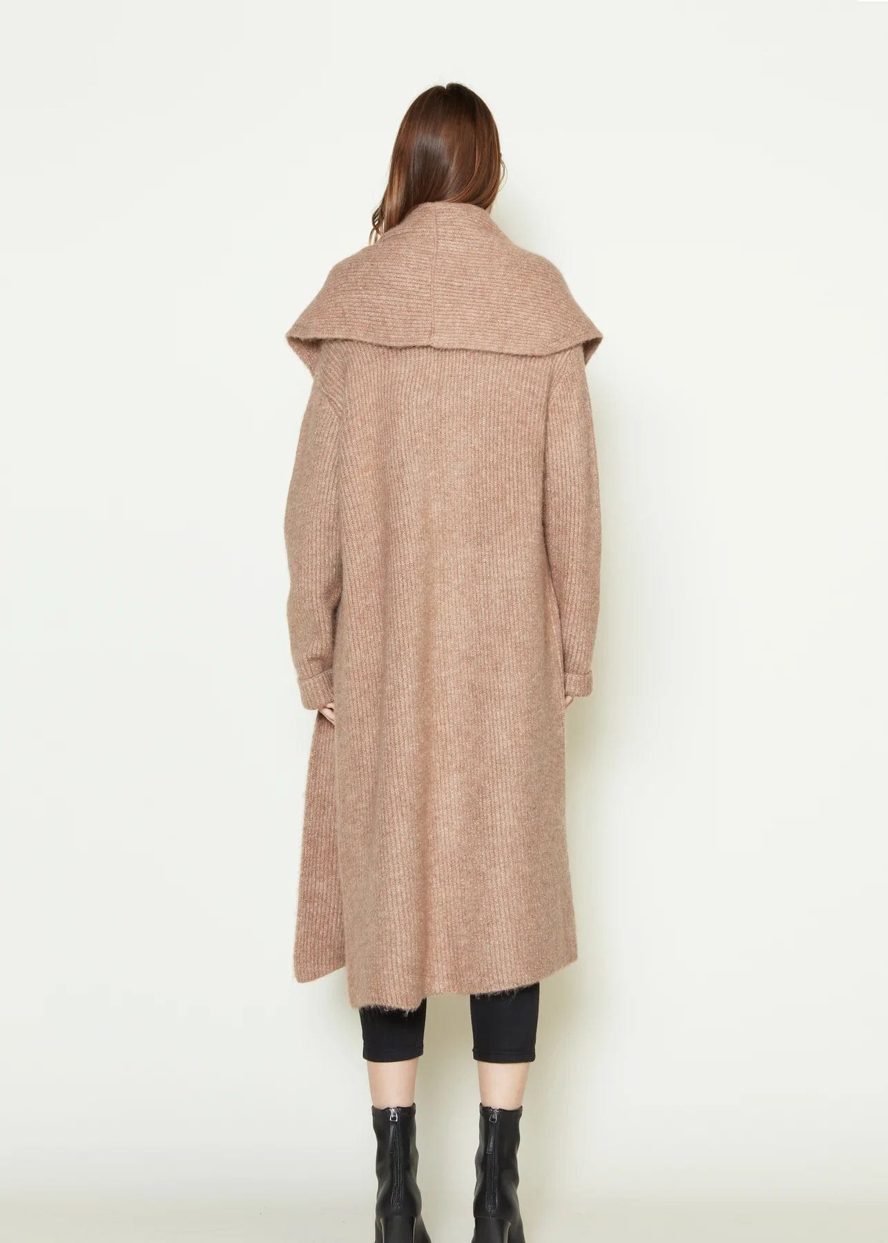 Wide Shawl Collared Cardigan