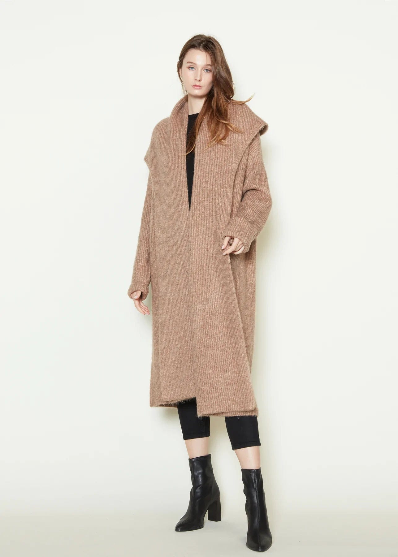 Wide Shawl Collared Cardigan