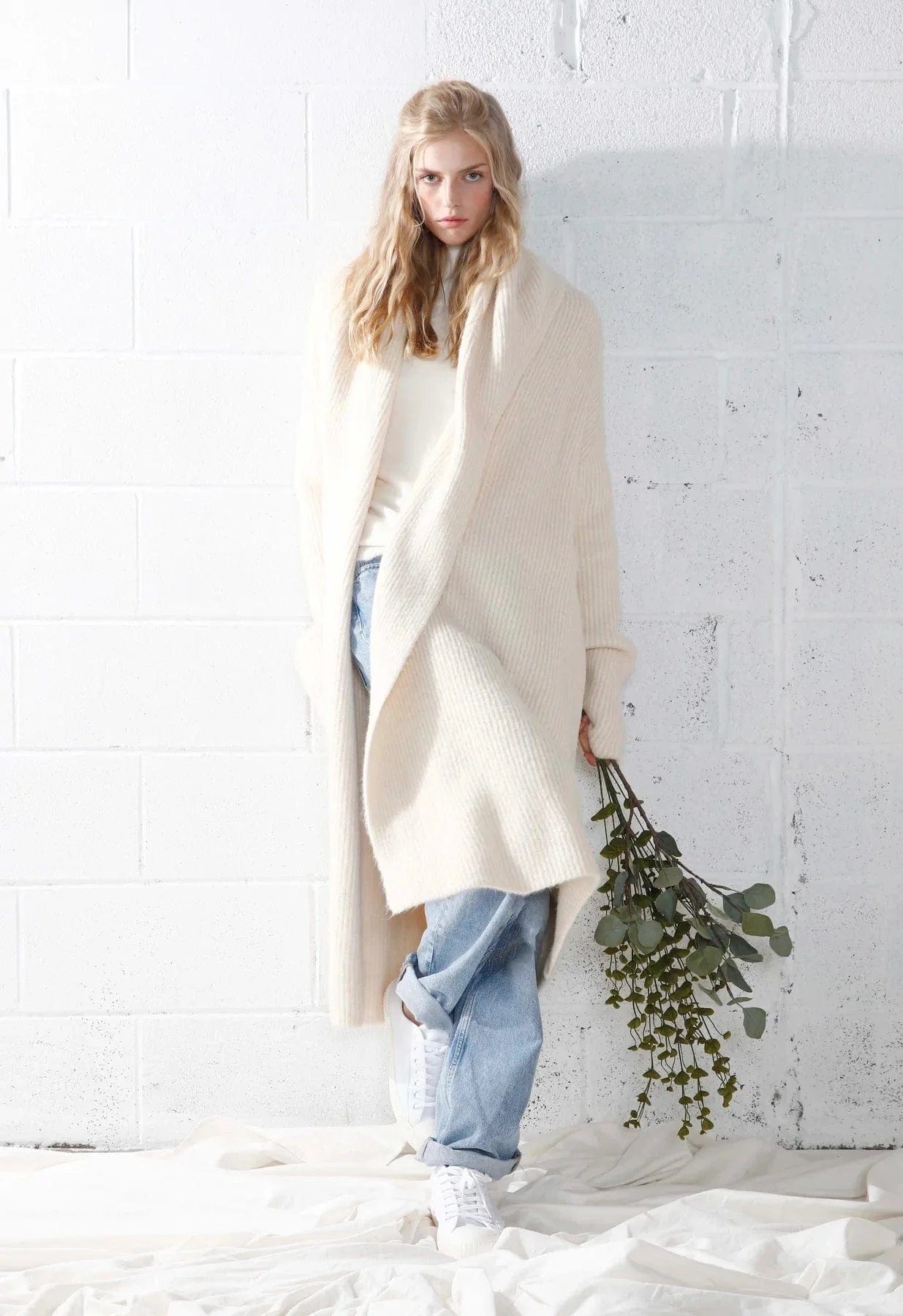 Wide Shawl Collared Cardigan