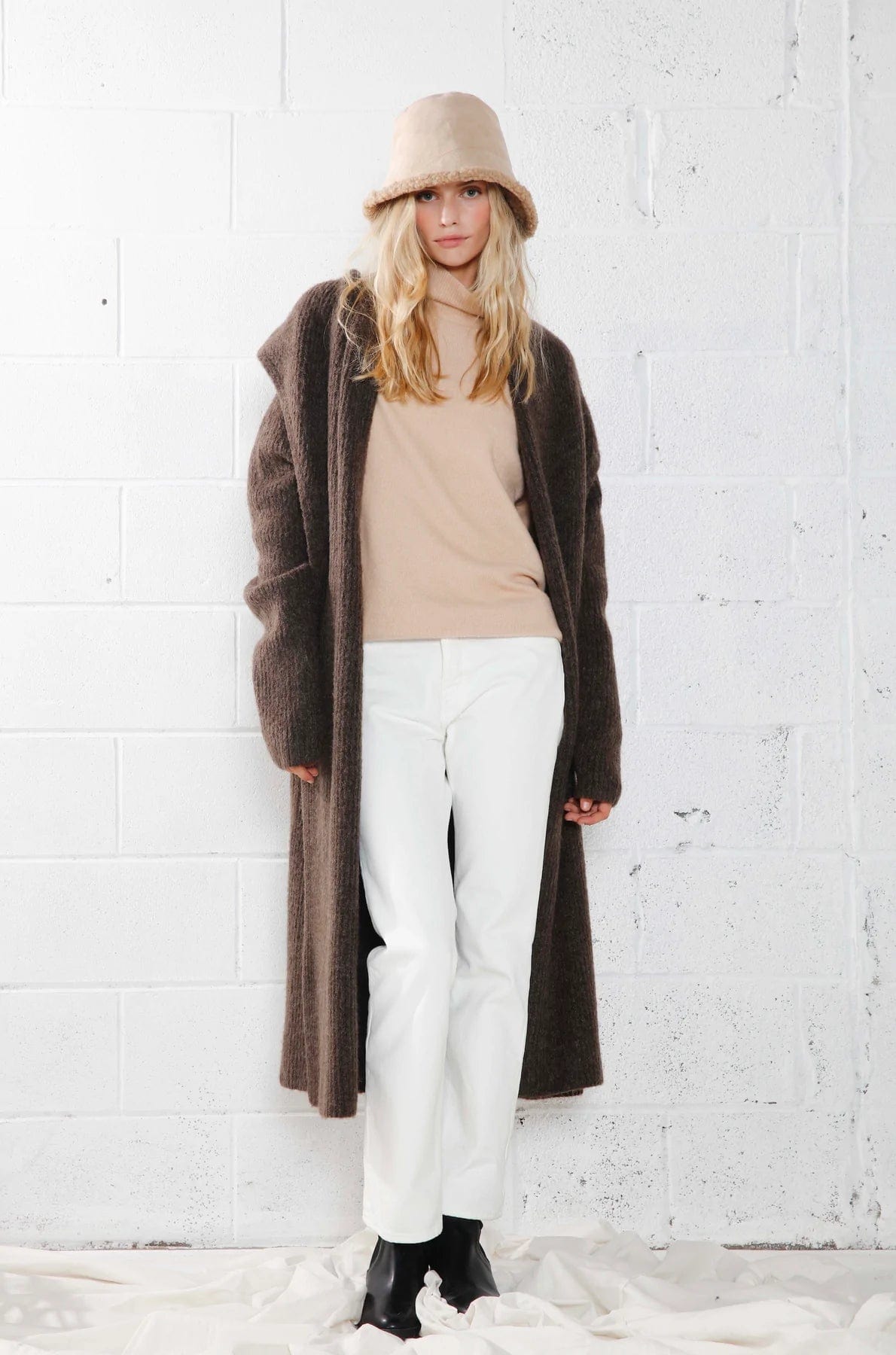 Wide Shawl Collared Cardigan
