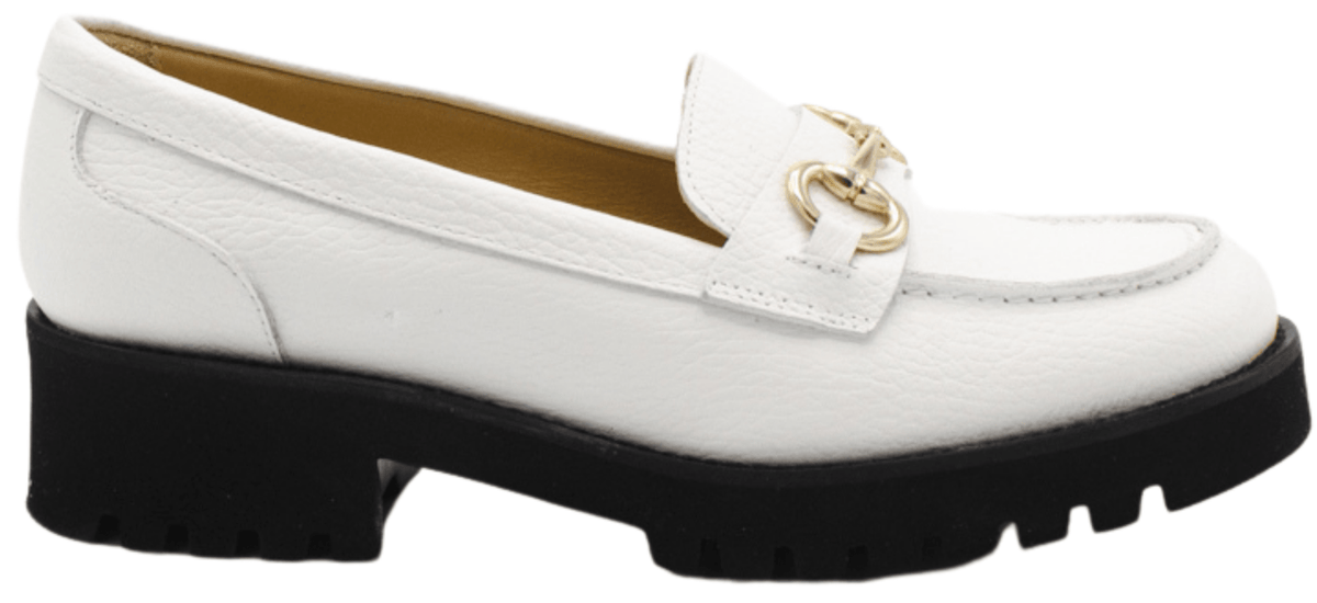 Pascucci 5307 Leather Loafer, White – view 1