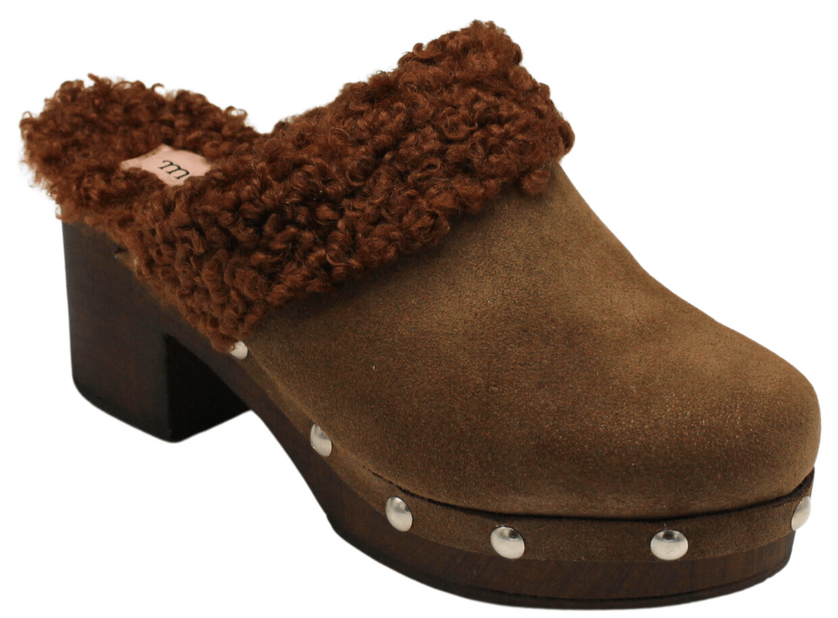 Macarena Dalia 8 Shearling Clog, brown – view 2