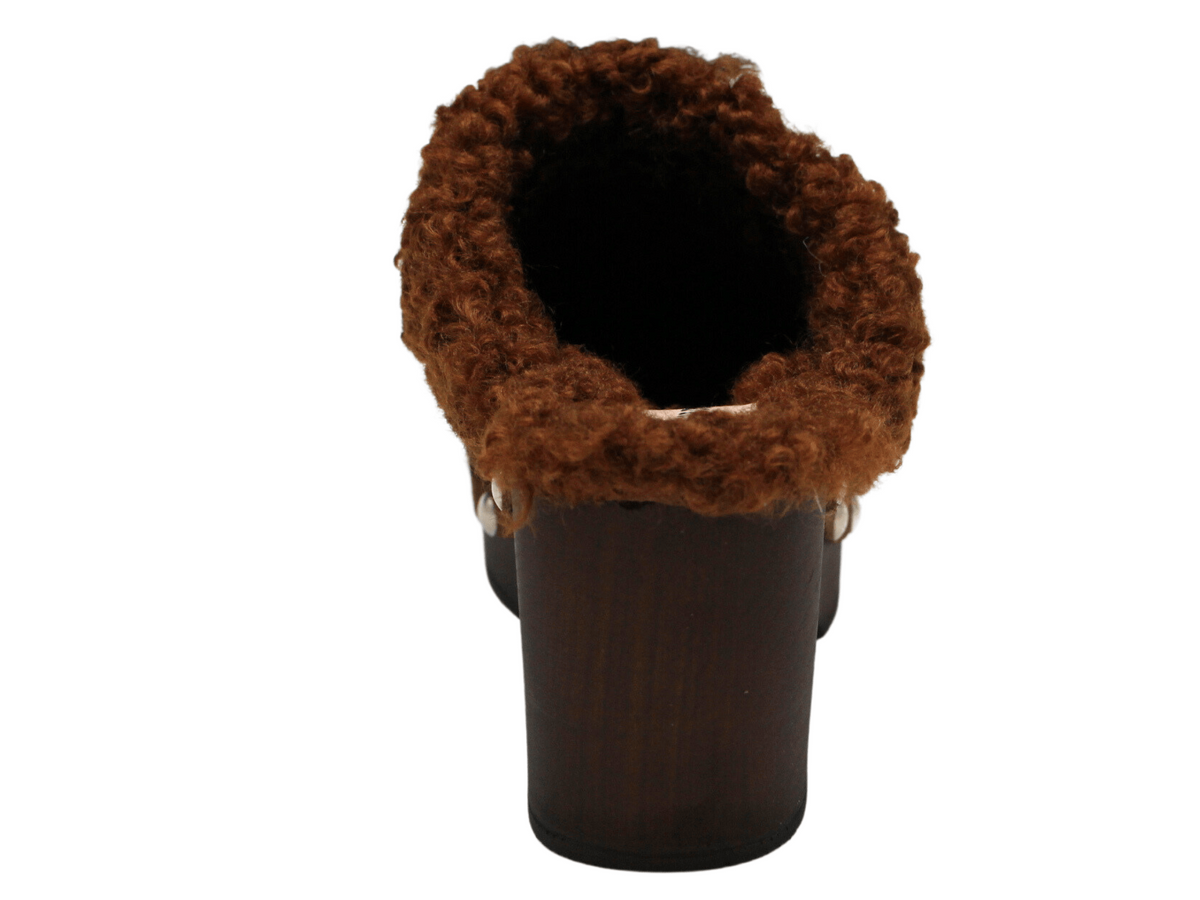 Macarena Dalia 8 Shearling Clog, brown – view 4