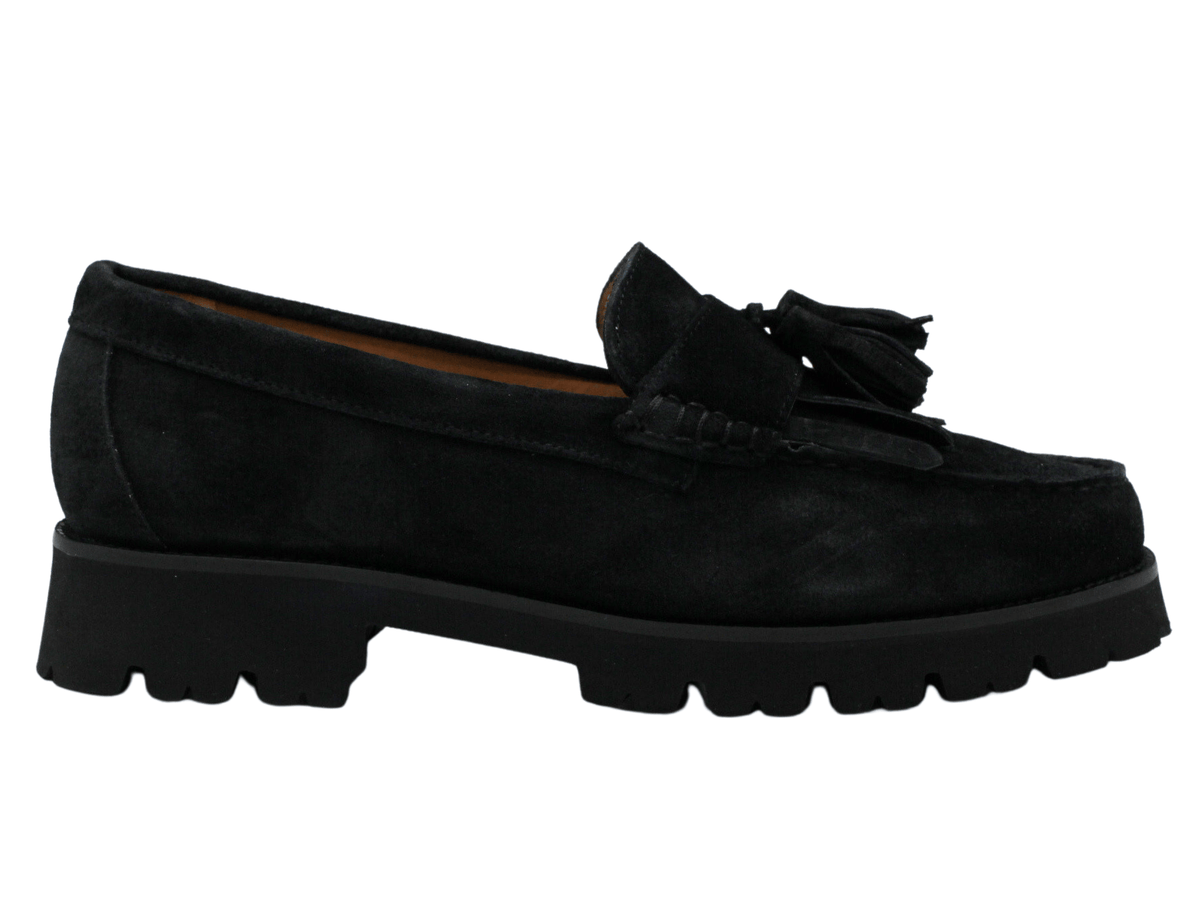 Pascucci 7975 Suede Loafer, black suede – view 4