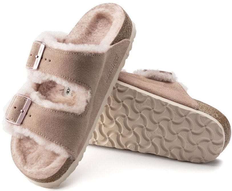 Birkenstock Arizona Shearling Mink Sandal - Ferraris Boutique