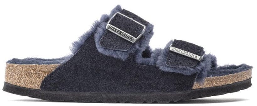 birkenstock arizona shearling black