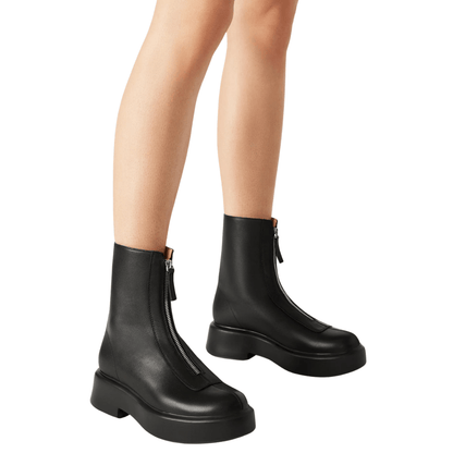 black leather