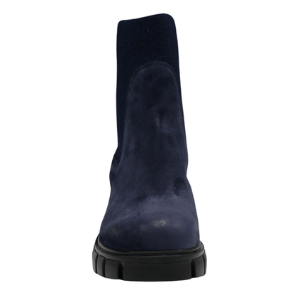 navy suede