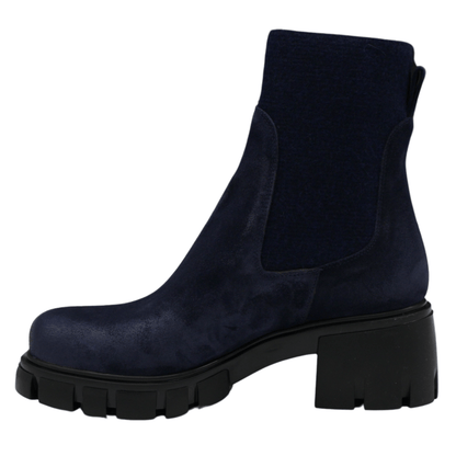 navy suede