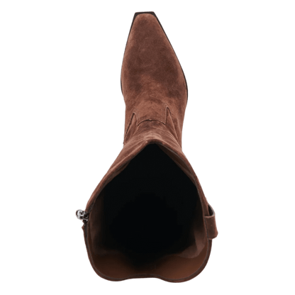 dark brown suede