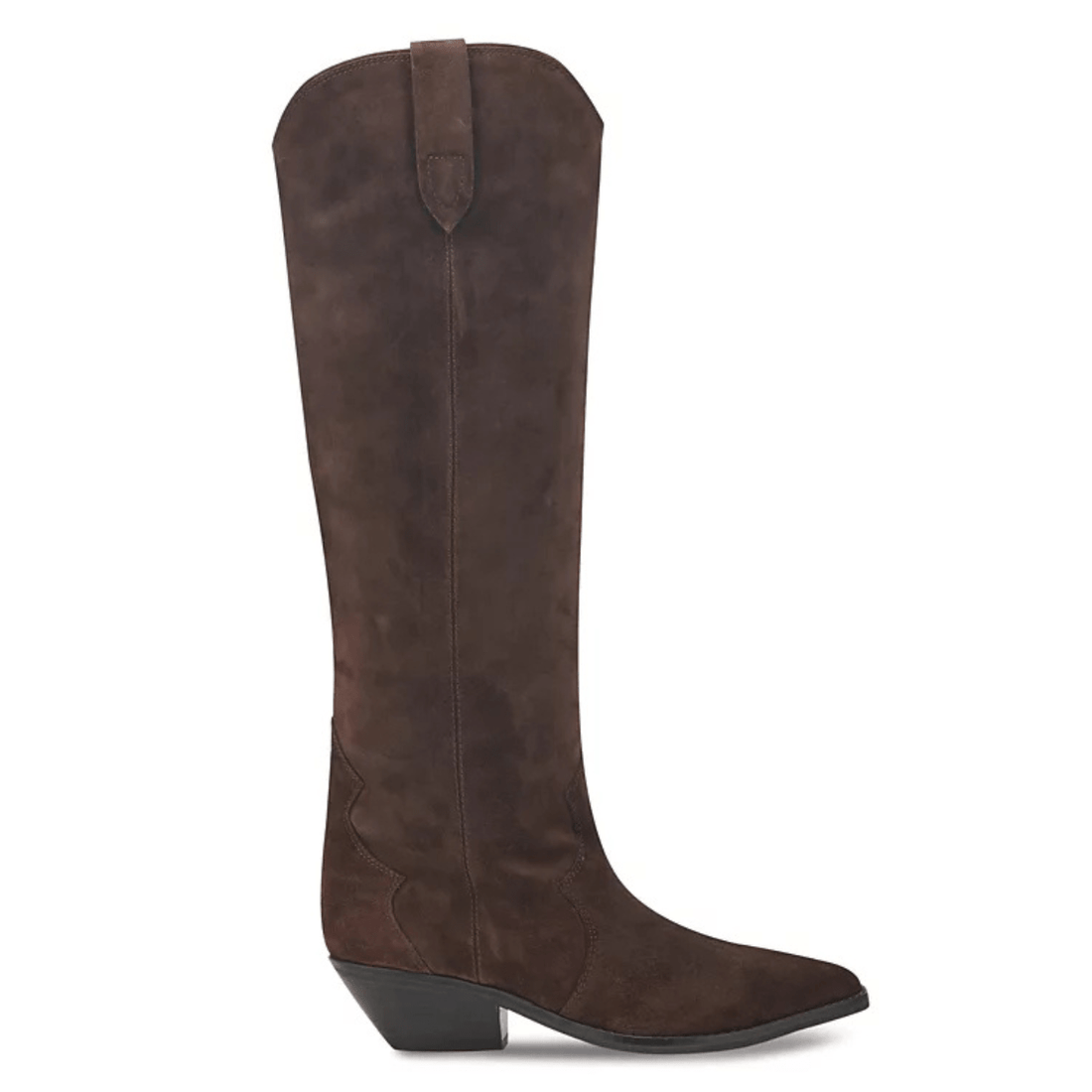 dark brown suede