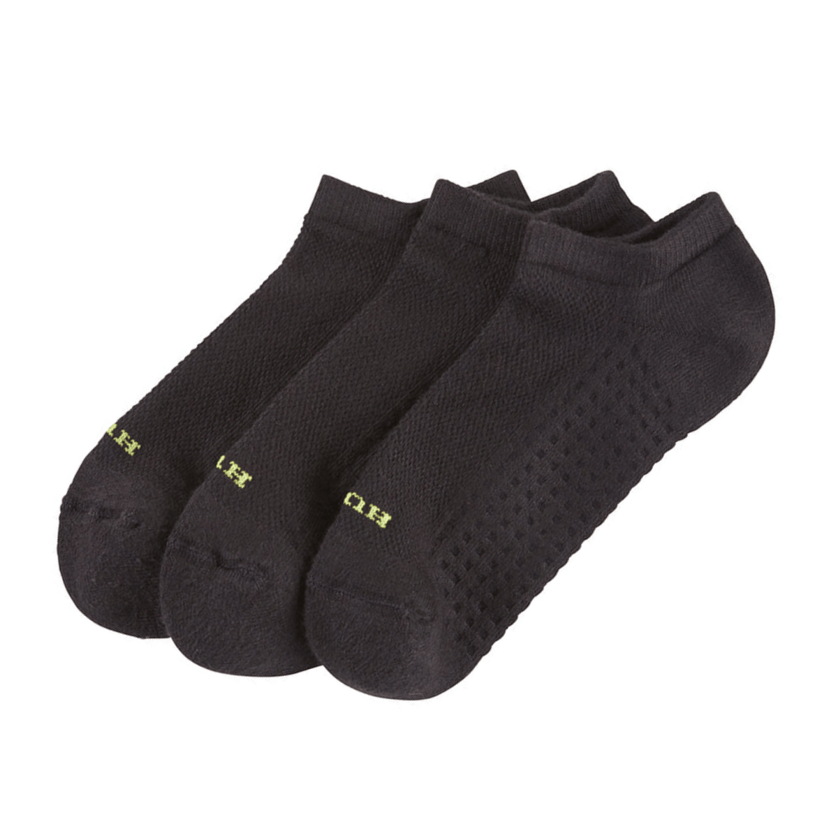 Hue Air Cushion No Show 3 Pack, black