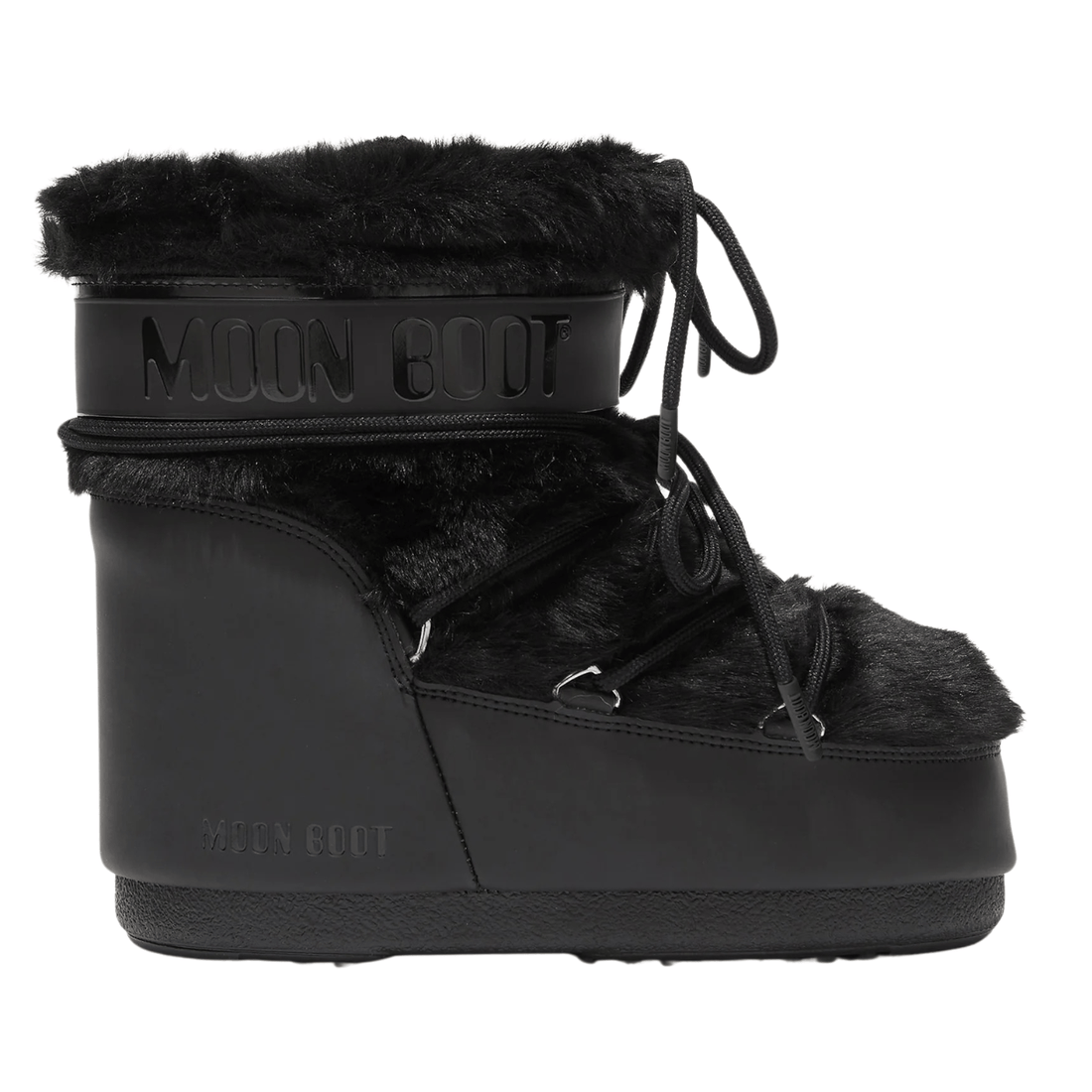 Moon Boot Icon Low Faux Fur Boot, black