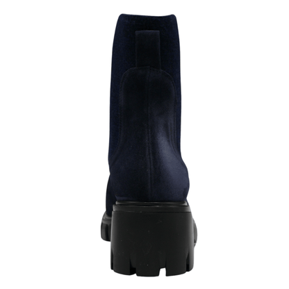 navy suede