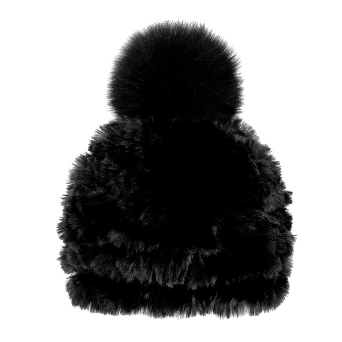 Mitchie's Matchings Knit Rabbit Hat, black – view 2