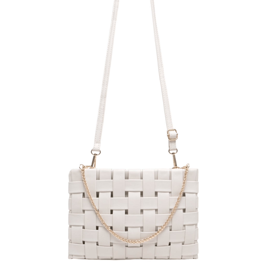 Remi & Reid Lindy Woven Large Clutch, White – alternate view