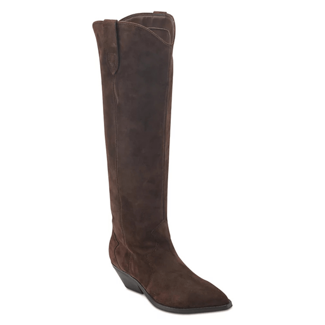 dark brown suede