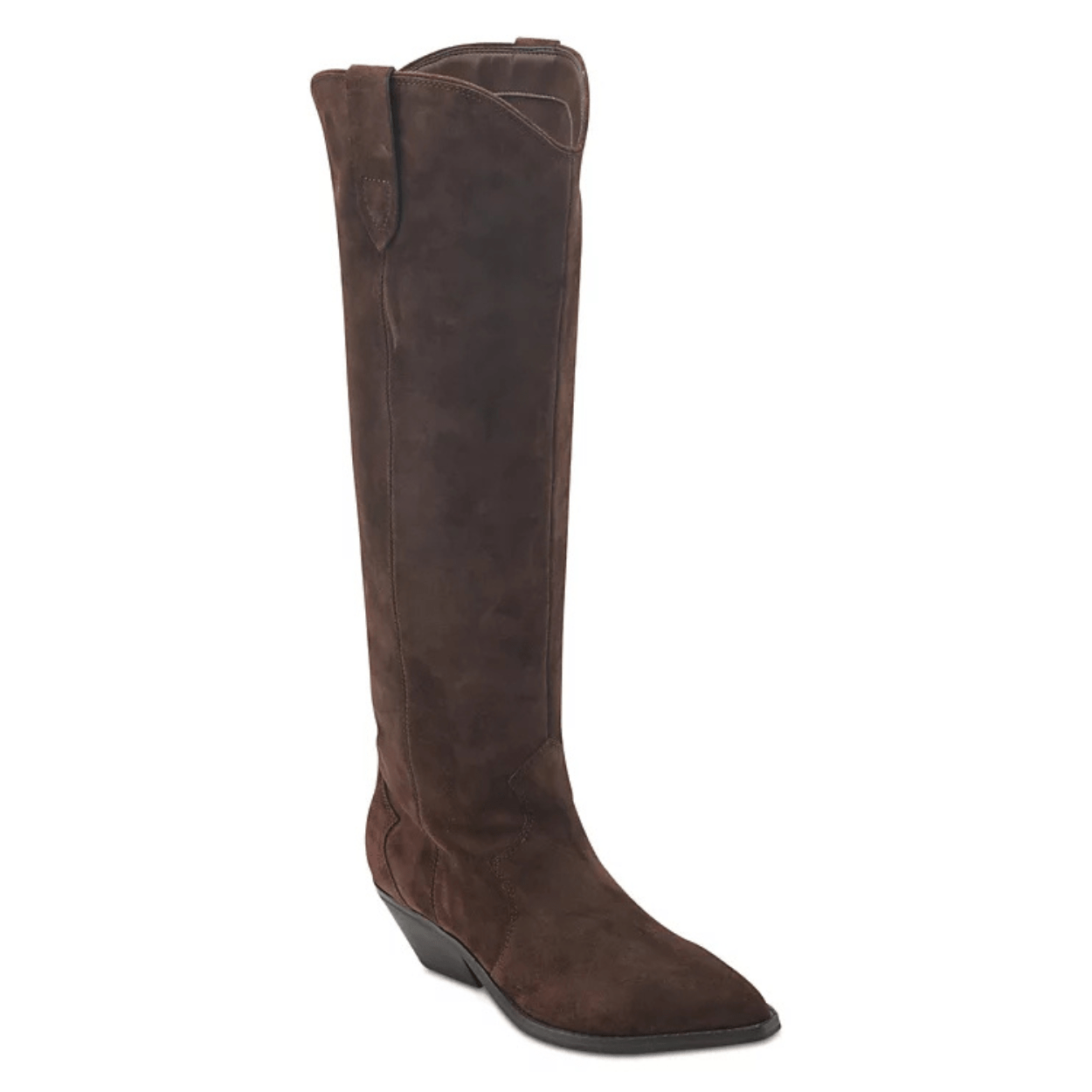dark brown suede