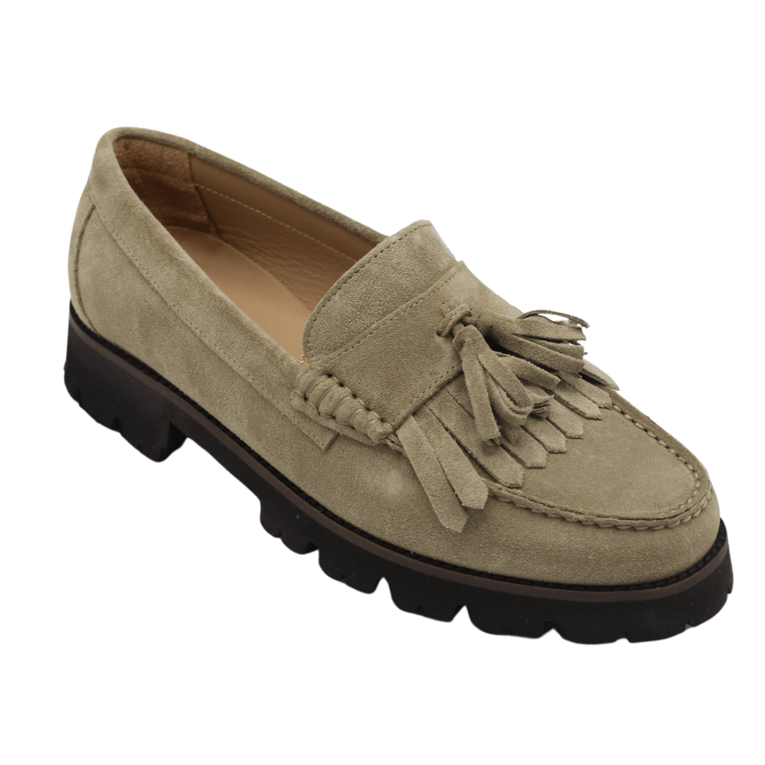 Pascucci 7975 Suede Loafer, Antelope Suede – alternate view