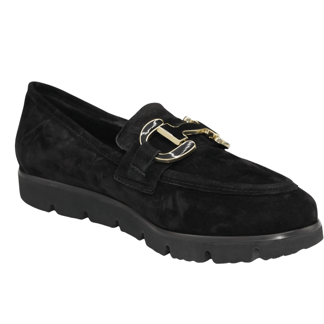 Priori Nicole Suede Loafer, Black Suede – alternate view