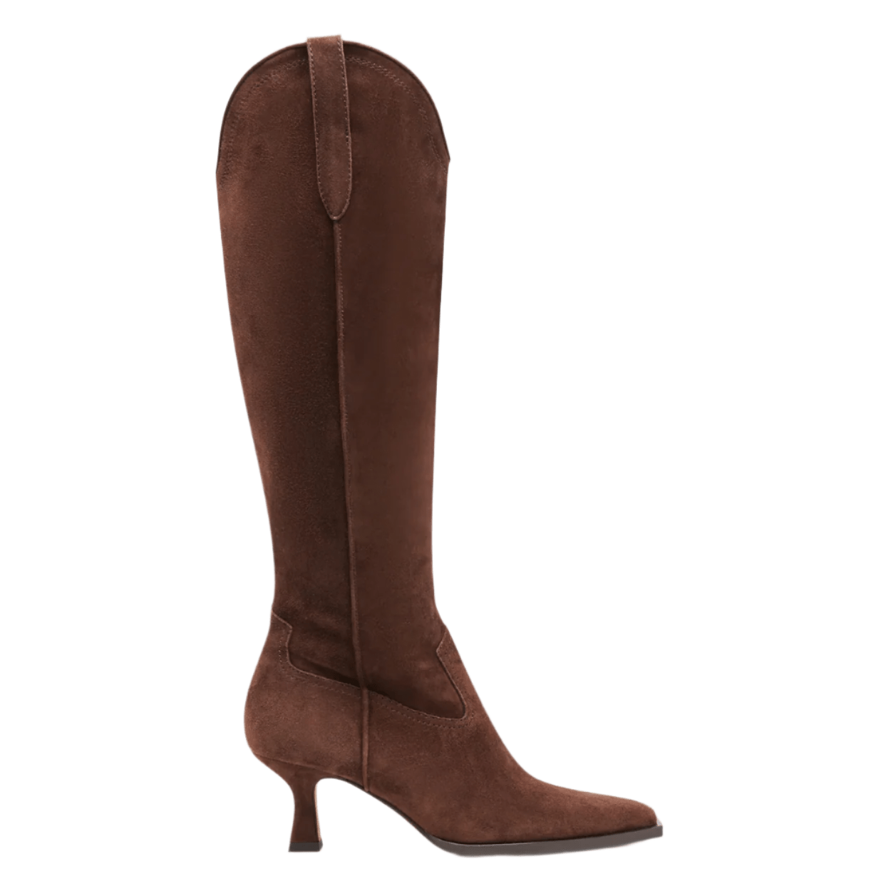 dark brown suede