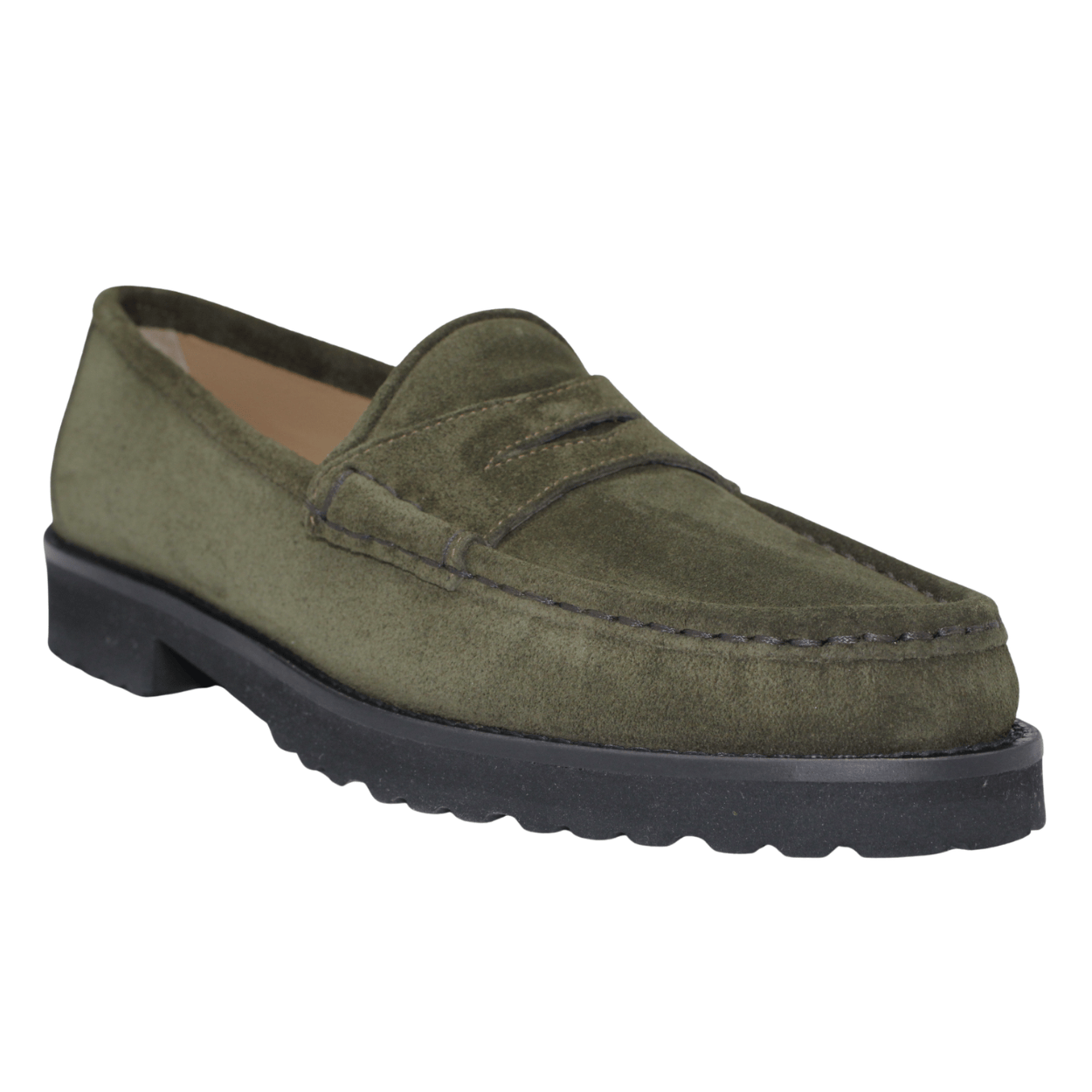 olive suede