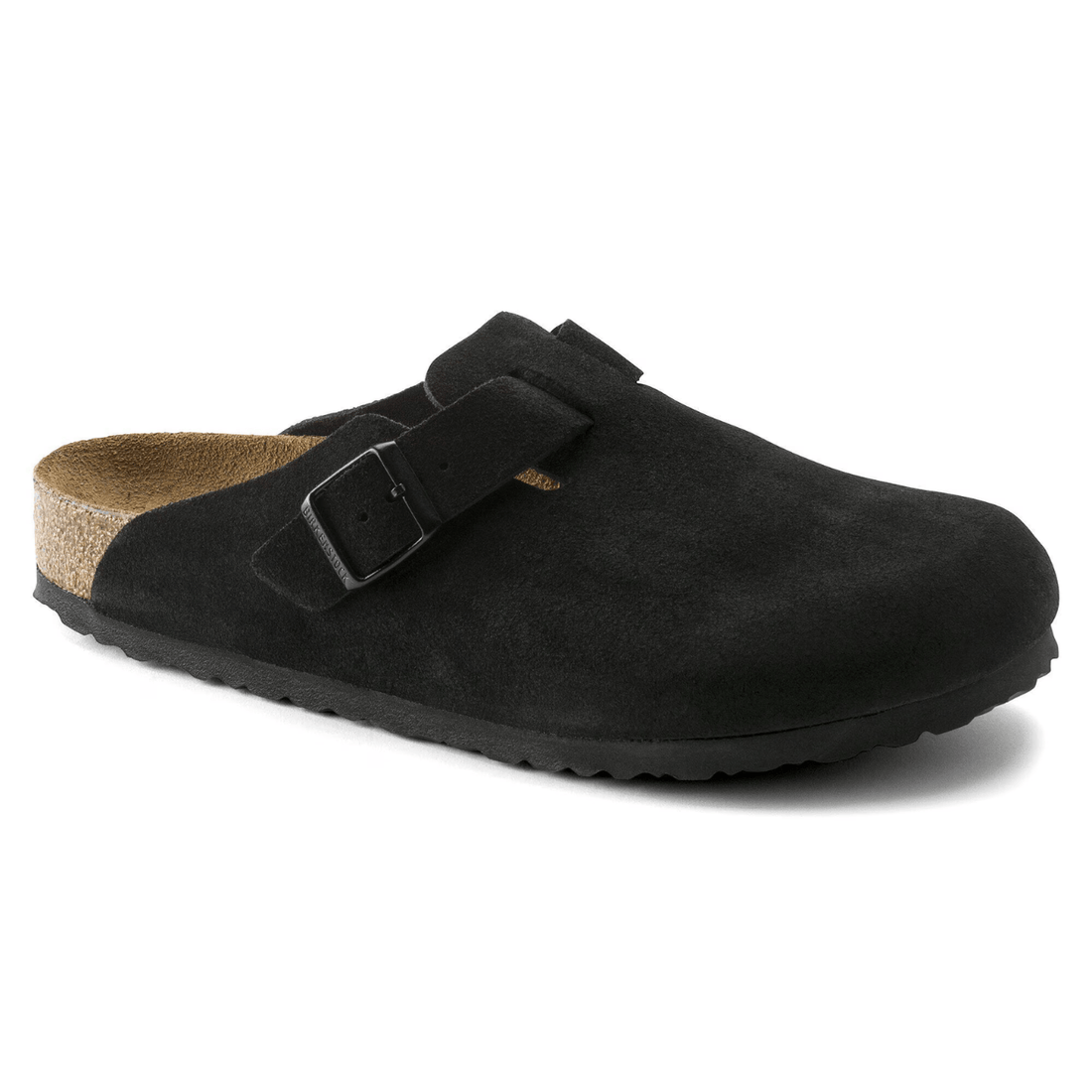 Birkenstock Boston Soft Footbed, Black Suede – alternate view