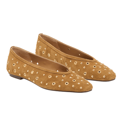 light brown suede
