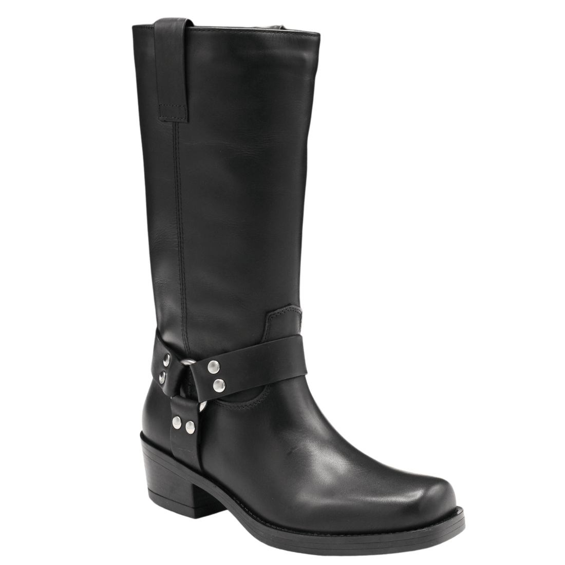 Select IV066 Moto Boot, Black Calf – alternate view