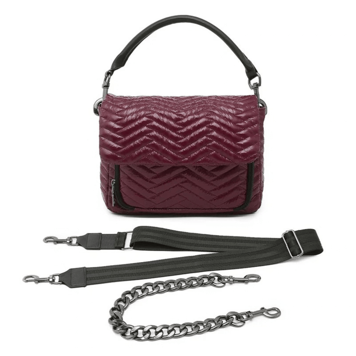 glossy burgundy