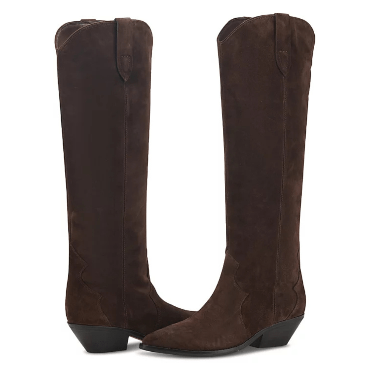 dark brown suede
