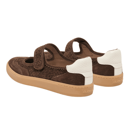dark brown suede