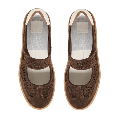 dark brown suede