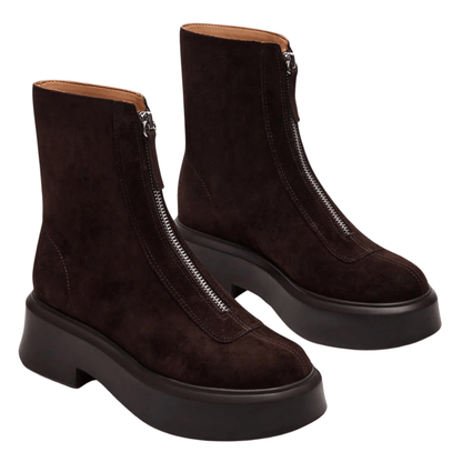 brown suede