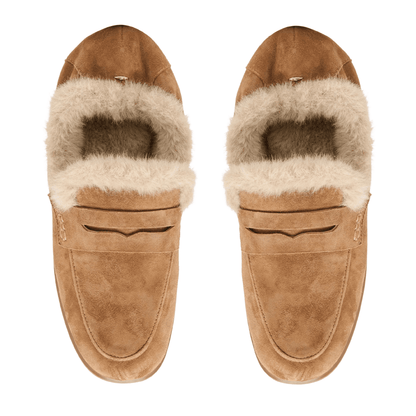 light brown suede