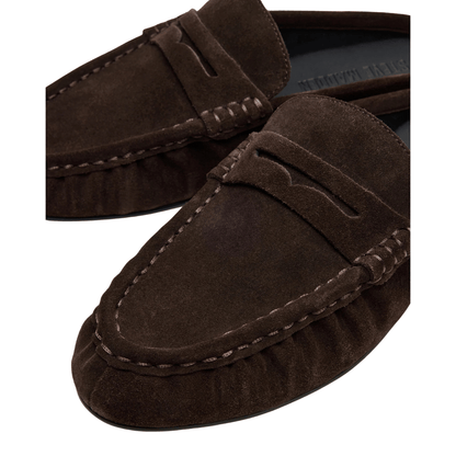chocolate brown suede