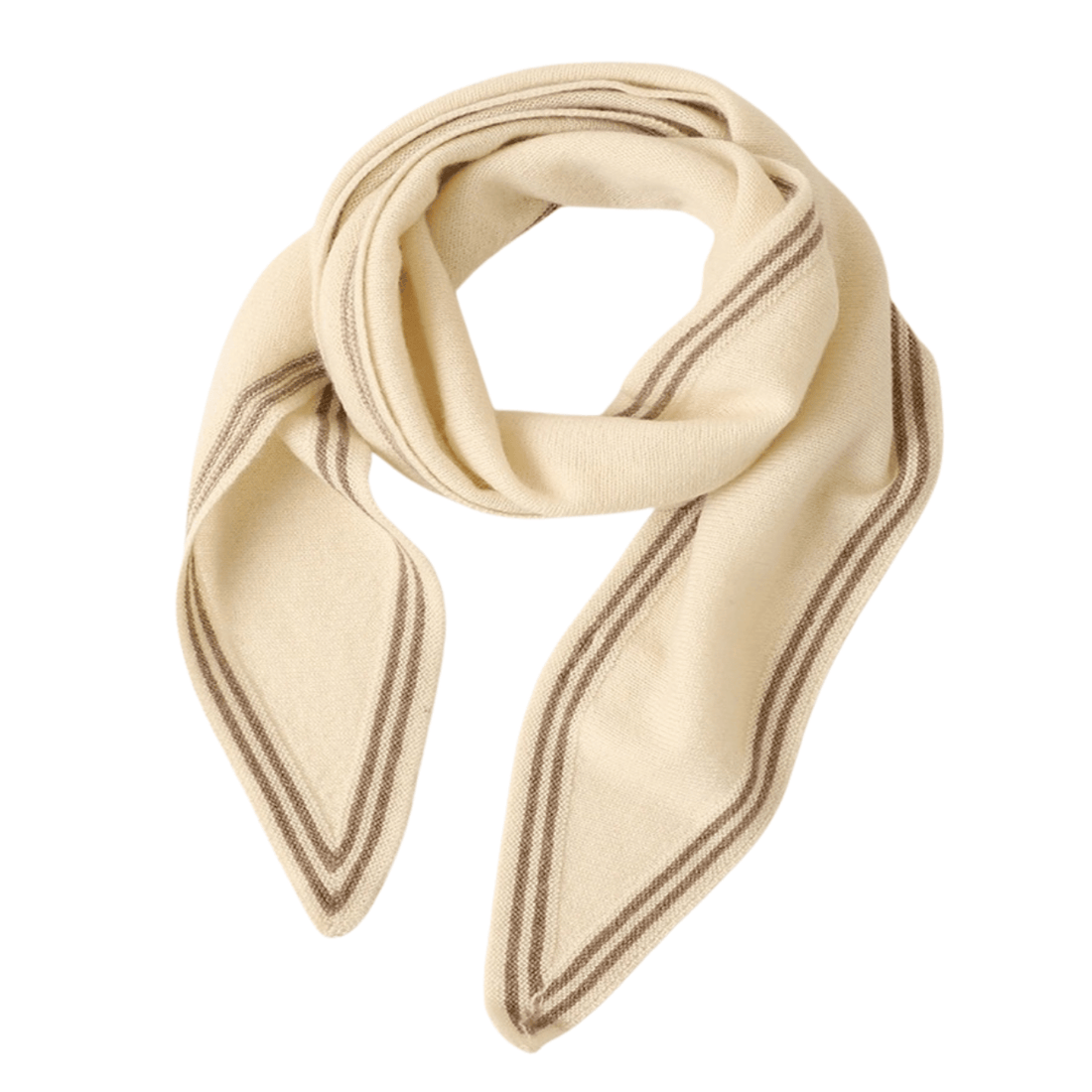 Accity Cashmere Triangle Neck Scarf, beige – alternate view