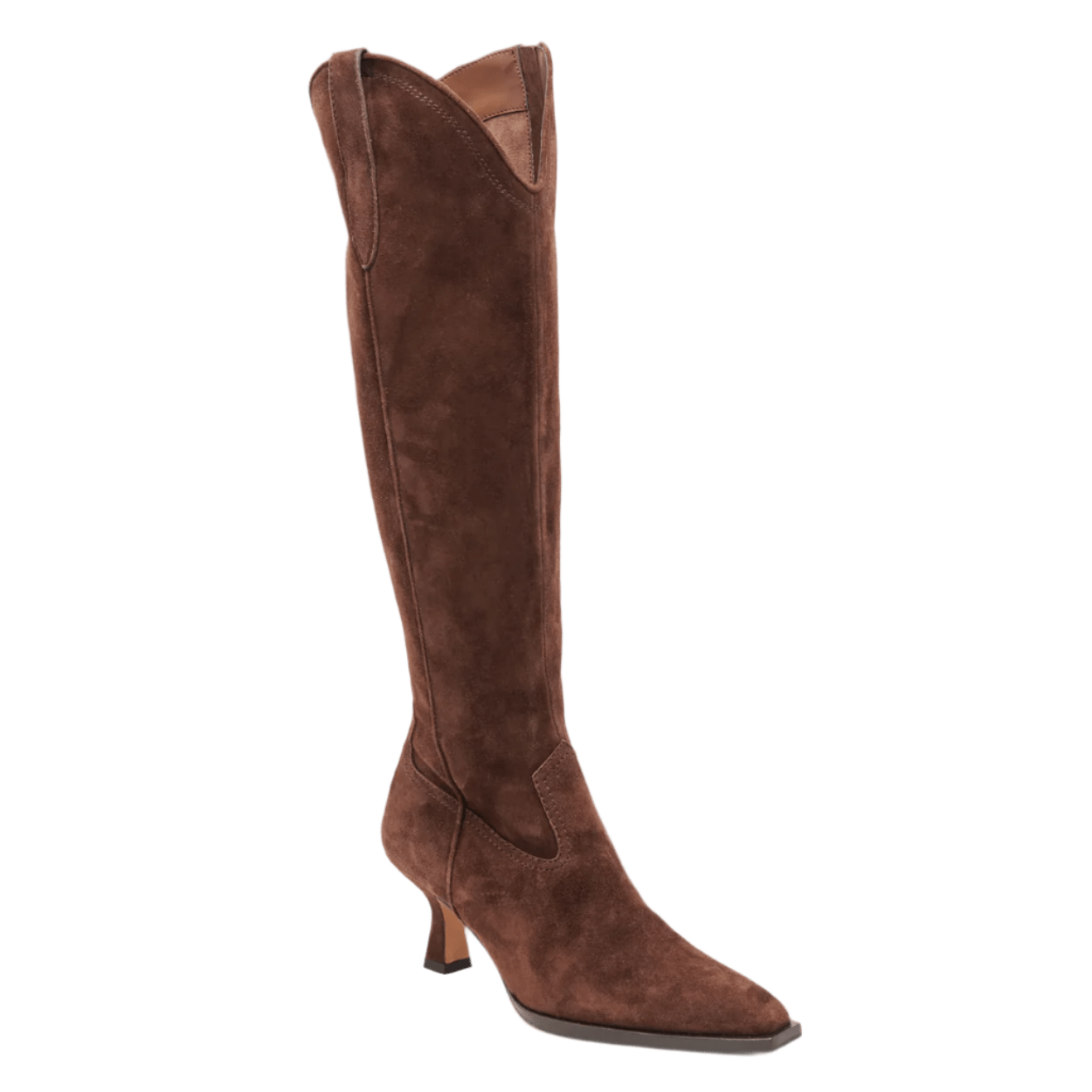 dark brown suede