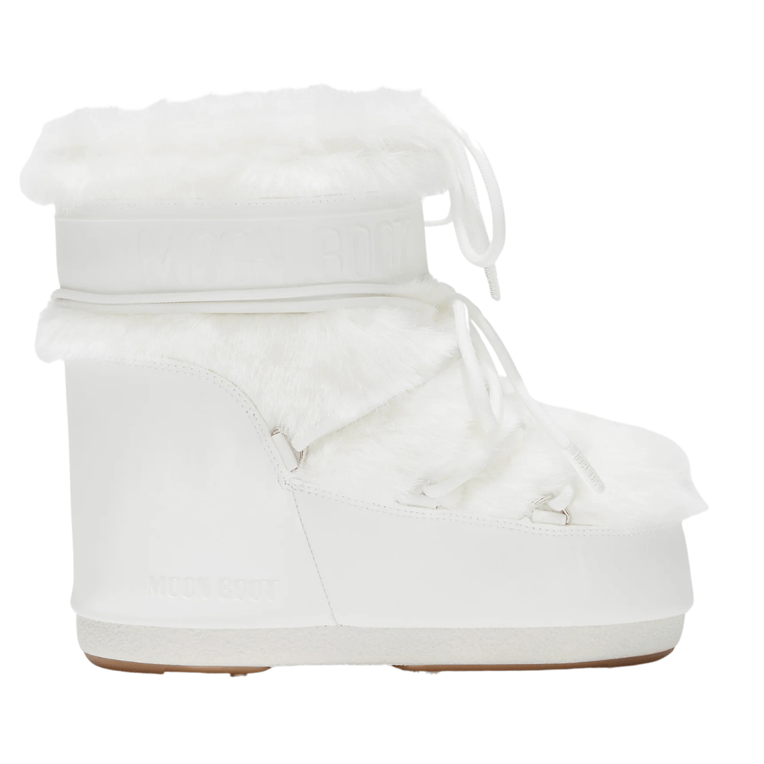 Moon Boot Icon Low Faux Fur Boot, Optical White