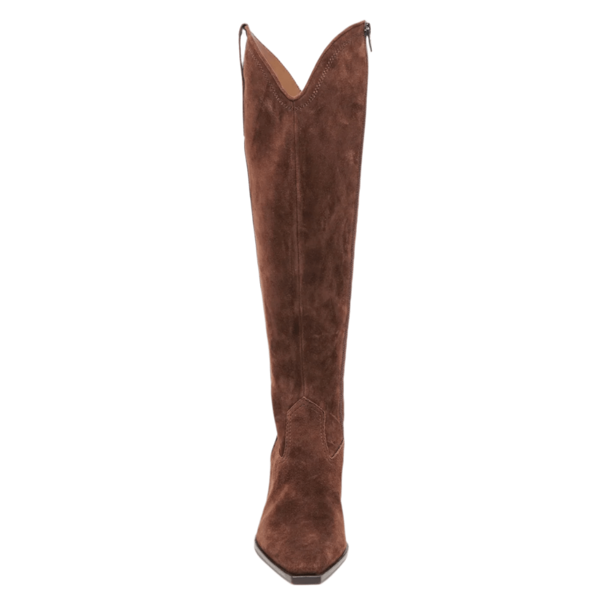 dark brown suede
