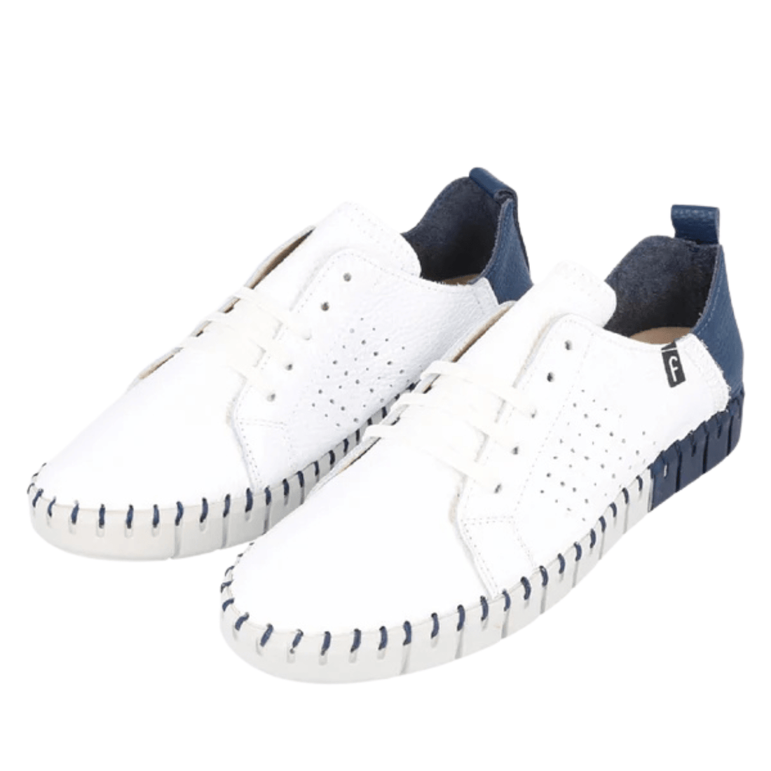 Fabiolas Sadie Sneaker, White/Navy – alternate view