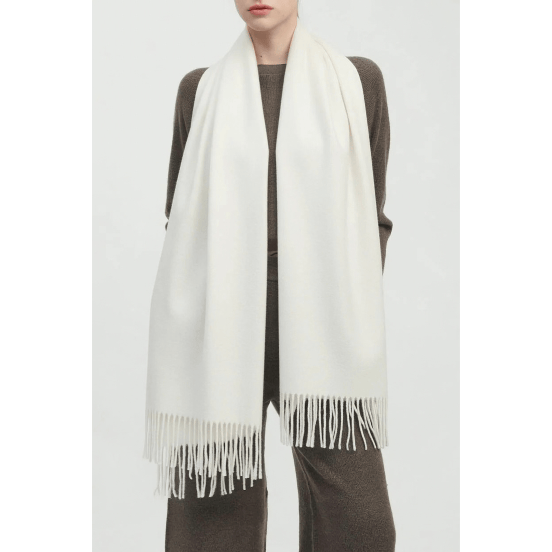 Shihreen Mongol Soft Scarf, Cream – alternate view