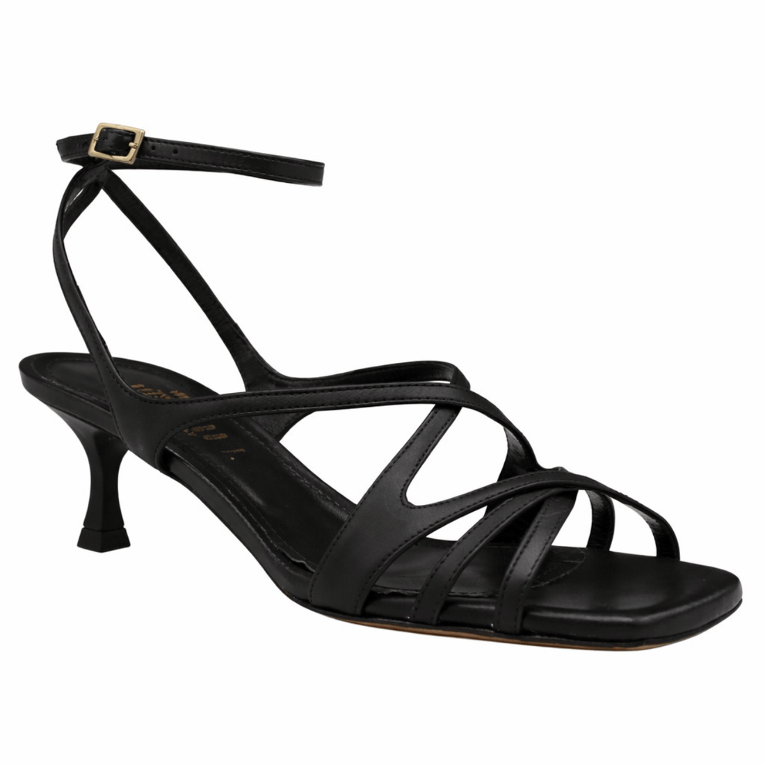 Gianmarco F. Barbara Heeled Sandal, Black Calf – alternate view