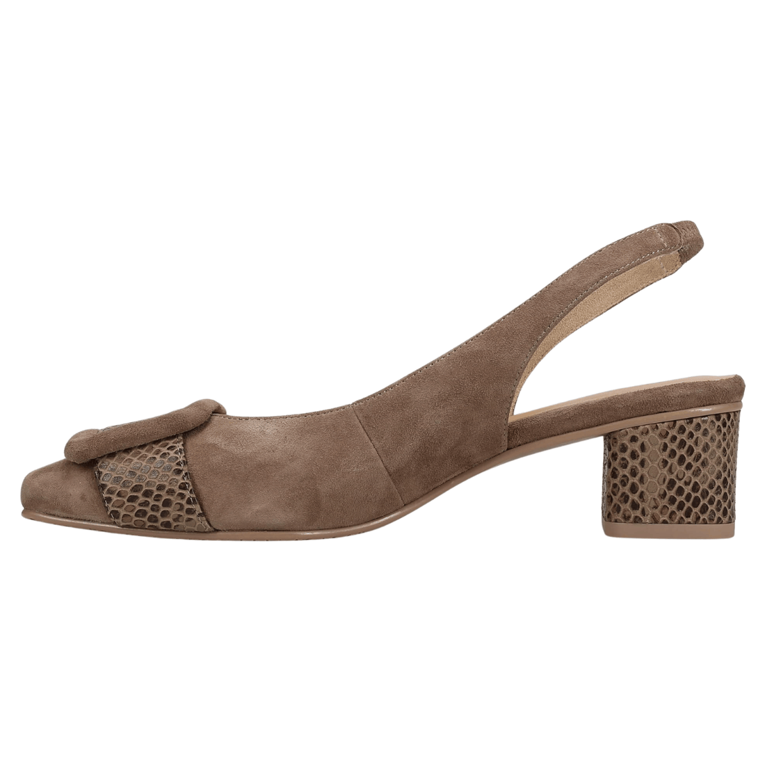 Priori Tequila Slingback Pump, Taupe Suede – alternate view