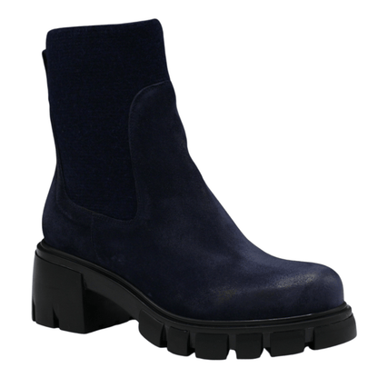 navy suede