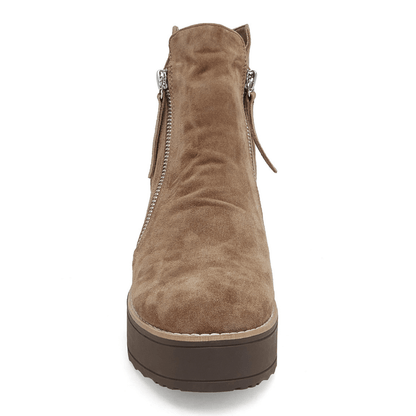 dark tan suede