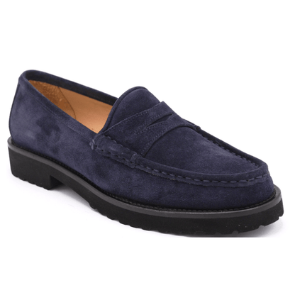 navy suede