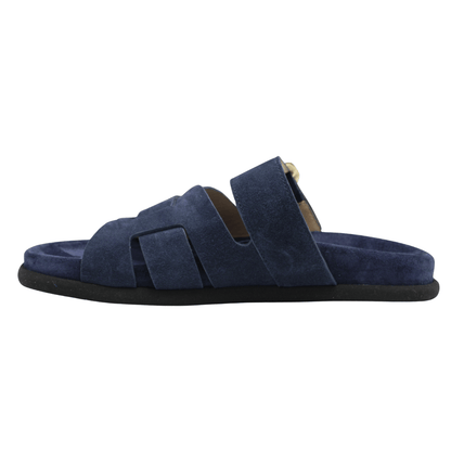 navy suede